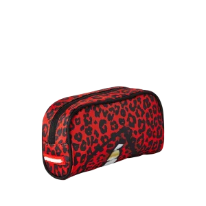 RED LEOPARD LIPS PENCIL CASE