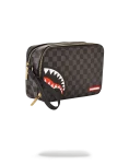SHARKS IN PARIS (BLACK CHECKERED EDITION) TOILETRY AKA MONEY BAGS