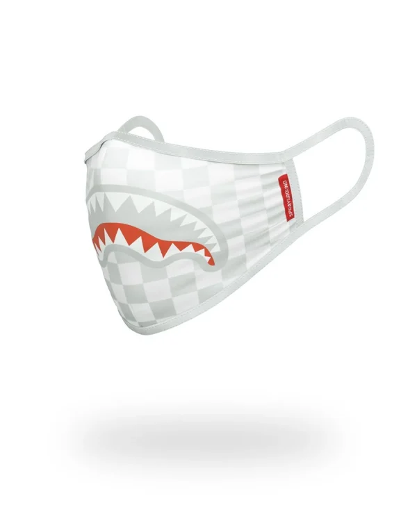 SHARKS IN PARIS (WHITE) FORM-FITTING MASK