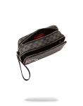 SHARKS IN PARIS (BLACK CHECKERED EDITION) TOILETRY AKA MONEY BAGS