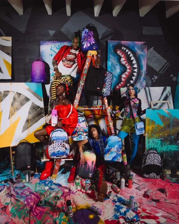 WYNWOOD WALLS COLLAB GRAFFITI UTILITY BACKPACK (8 CAN HOLDER)