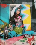 WYNWOOD WALLS COLLAB WATER BOTTLE OR SPRAYCAN HOLDER (BLK/WHT)