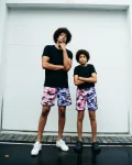SPLIT CAMO CORTO SWIM TRUNKS