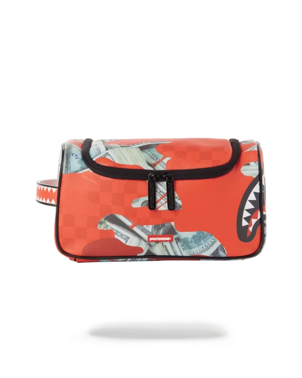 MONEY CAMO (RED) TOILETRY BAG