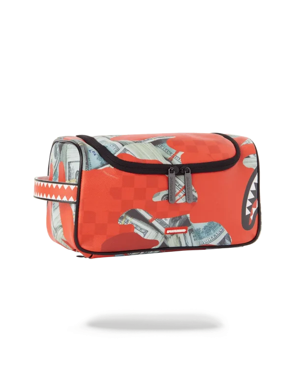 MONEY CAMO (RED) TOILETRY BAG