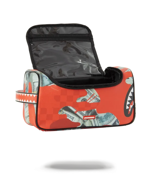 MONEY CAMO (RED) TOILETRY BAG
