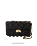 NOIR QUILT GOLD CHAIN SHARK HANDBAG