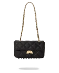 NOIR QUILT GOLD CHAIN SHARK HANDBAG