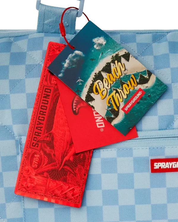 SHARK ISLAND PACKABLE BEACH MAT BLANKET WATER RESISTANT CONVERTIBLE TOTE