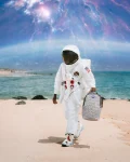 STEP INTO THE FUTURE - NASA COLLAB MOON SHARK 3D MOLDED