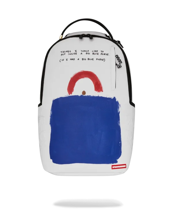 KEITH HARING BIG BLUE PURSE ART BACKPACK