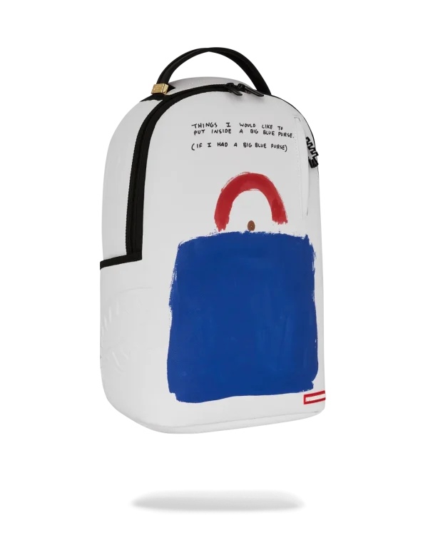 KEITH HARING BIG BLUE PURSE ART BACKPACK