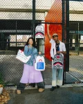 KEITH HARING BIG BLUE PURSE ART BACKPACK