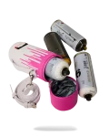 WYNWOOD WALLS COLLAB WATER BOTTLE OR SPRAYCAN HOLDER (WHT/PNK)