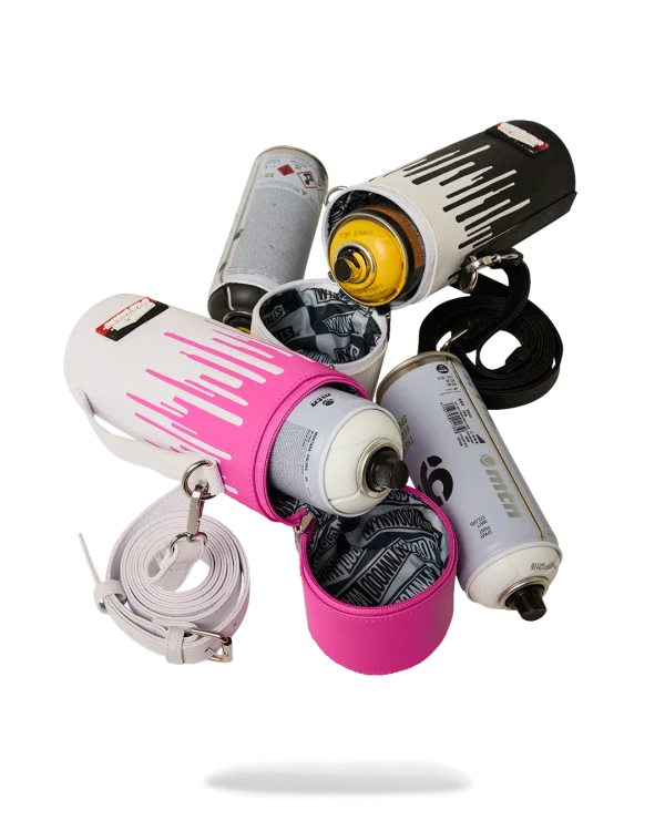 WYNWOOD WALLS COLLAB WATER BOTTLE OR SPRAYCAN HOLDER (WHT/PNK)