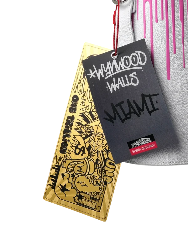 WYNWOOD WALLS COLLAB WATER BOTTLE OR SPRAYCAN HOLDER (WHT/PNK)