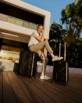 REALITY CHECK SHARKITECTURE FULL-SIZE JETBLACK LUGGAGE (GOLD HARDWARE)