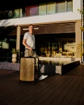 REALITY CHECK SHARKITECTURE FULL-SIZE JETBLACK LUGGAGE (GOLD HARDWARE)