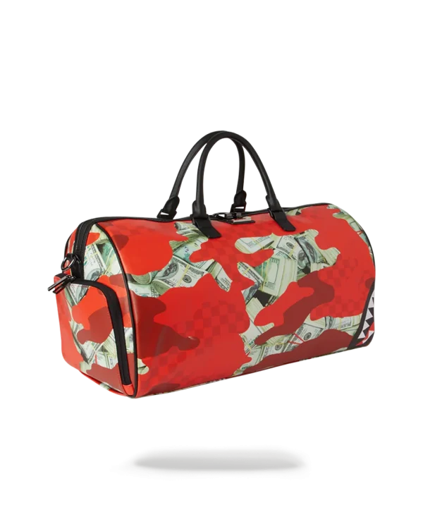 MONEY CAMO (RED) DUFFLE