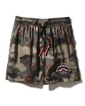 KIDS CAMO CHECKERED SWIM TRUNKS