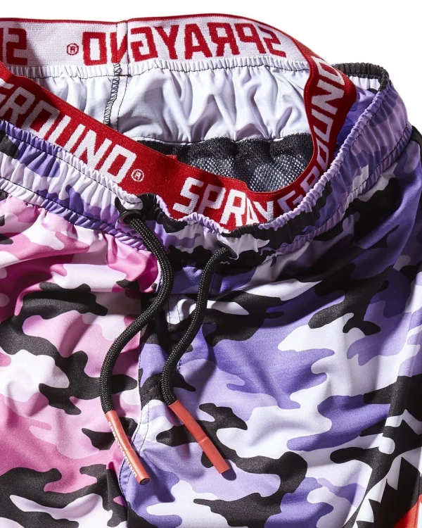 KIDS SPLIT CAMO SWIM TRUNKS