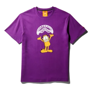 GARFIELD SHARKMOUTH GRAPHIC T-SHIRT (PURPLE)