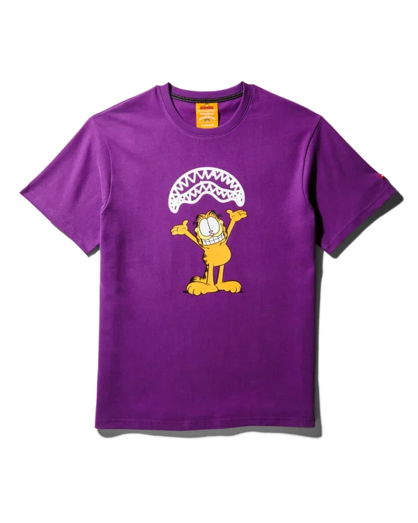 GARFIELD SHARKMOUTH GRAPHIC T-SHIRT (PURPLE)