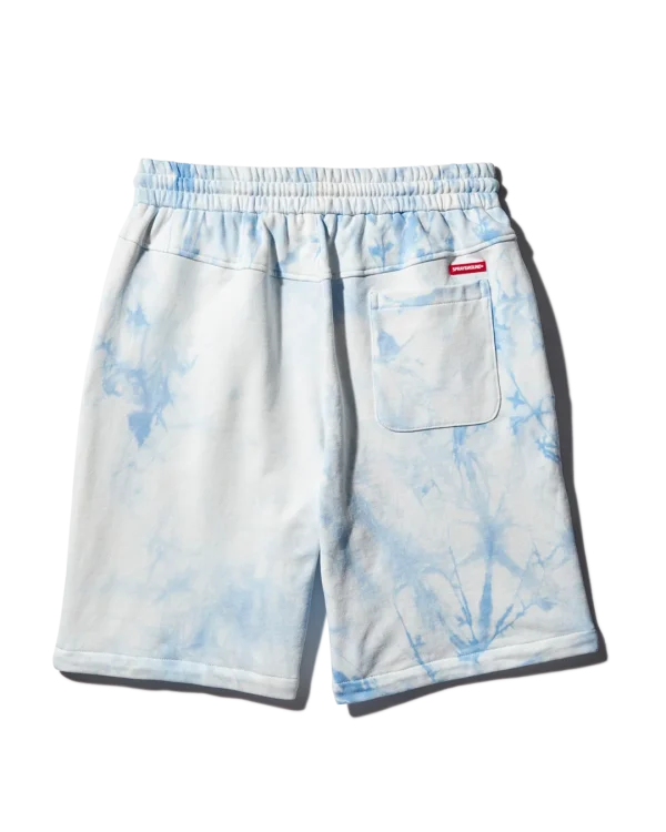 TIE DYE KNIT SHORTS (BLUE)