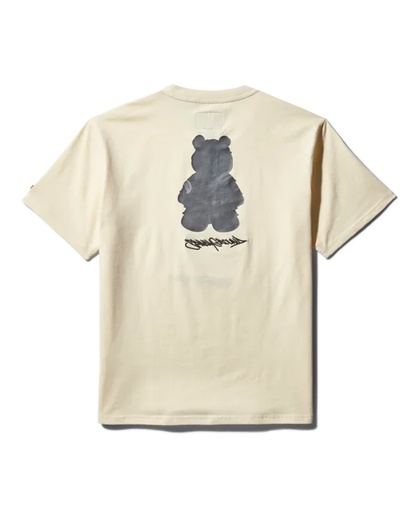 SHORT SLEEVE GRAPHIC MONEY BEAR T-SHIRT (APRICOT)