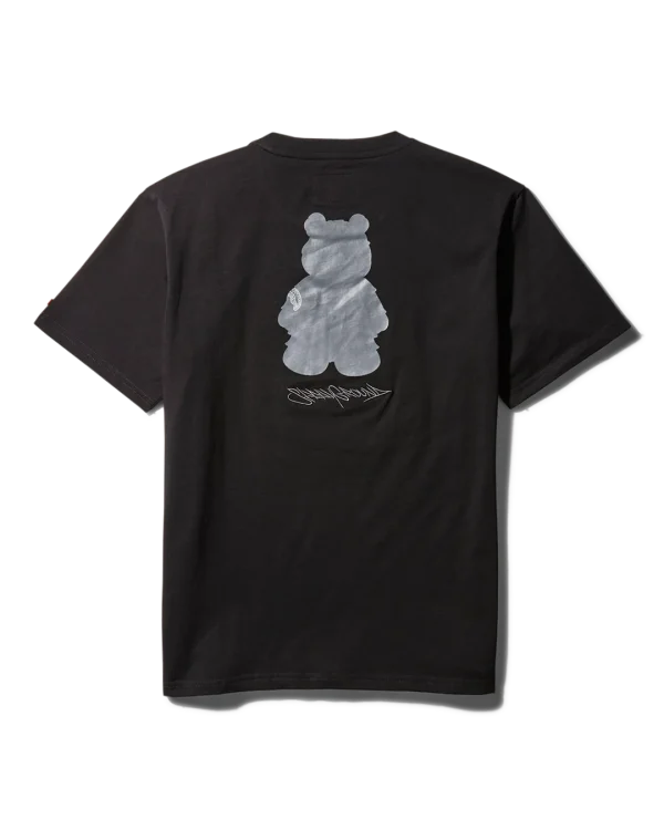 SHORT SLEEVE GRAPHIC MONEY BEAR T-SHIRT (BLACK)