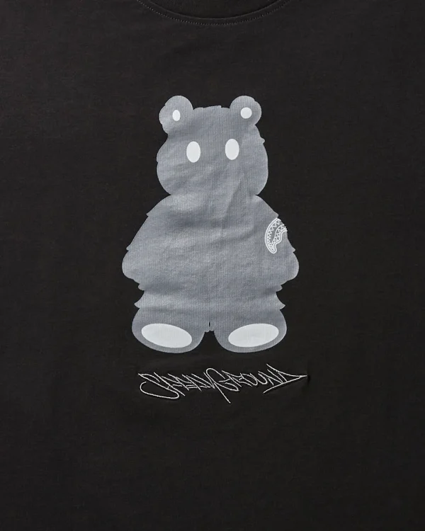 SHORT SLEEVE GRAPHIC MONEY BEAR T-SHIRT (BLACK)