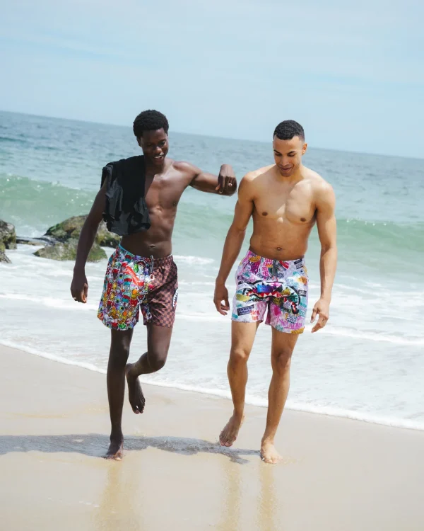 STICKER CREW SWIM SHORTS