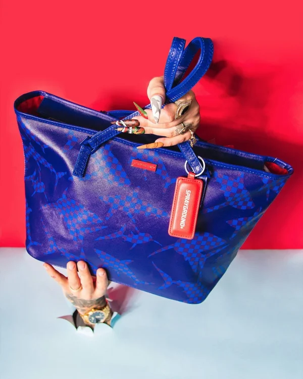 SHARK CHECK (BLUE) TOTE