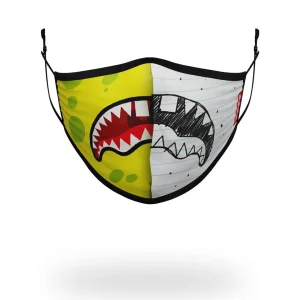 ADULT DOODLEBOB SPLIT SHARK FORM FITTING FACE-COVERING